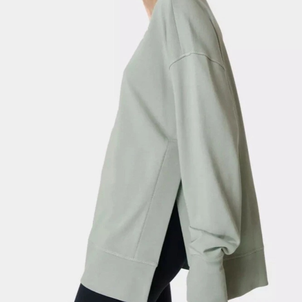 Sweaty Betty After Class Sweatshirt. Size 12 Sage Green. - Picture 2 of 14